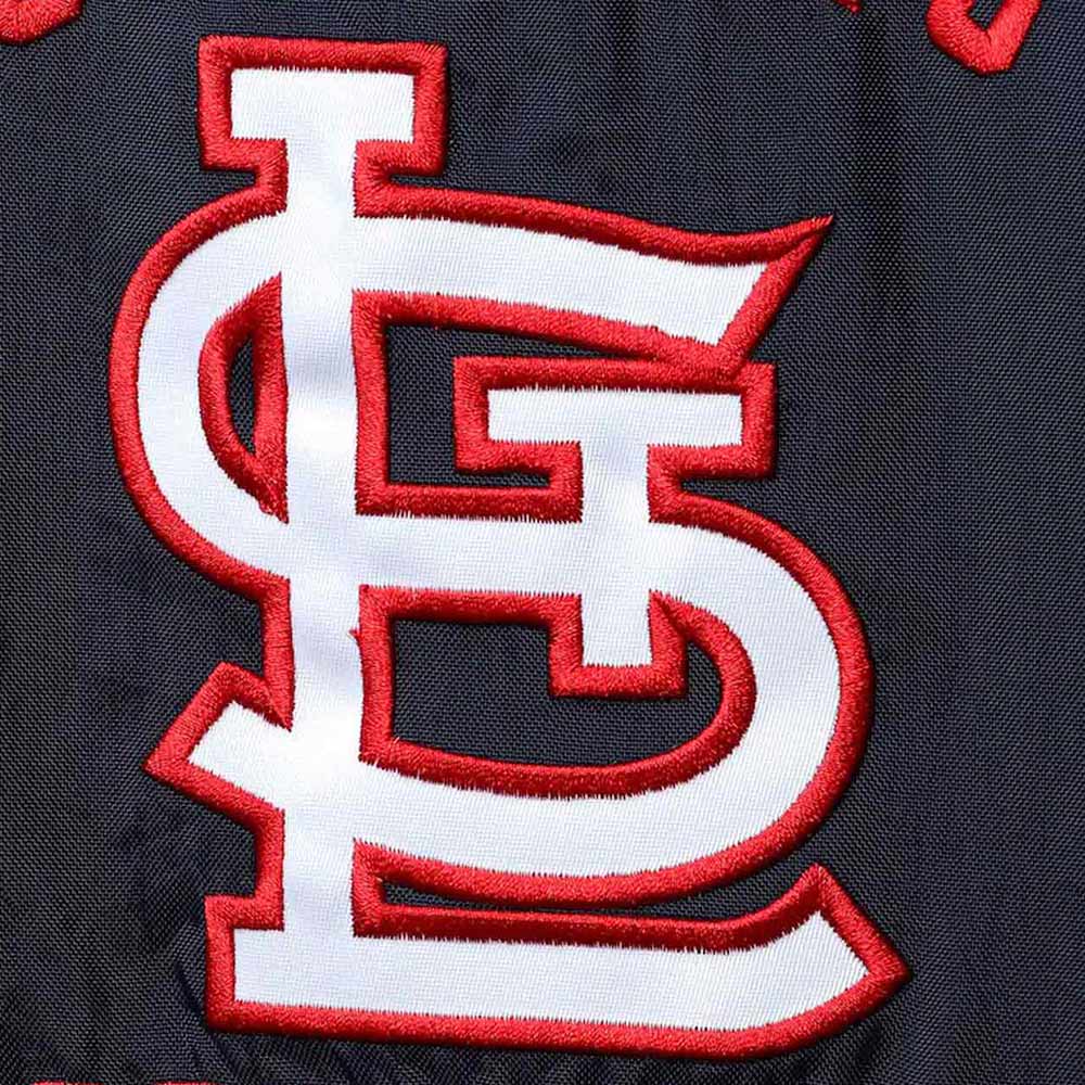 The Jet III St. Louis Cardinals Navy Blue Satin Jacket - Image 4