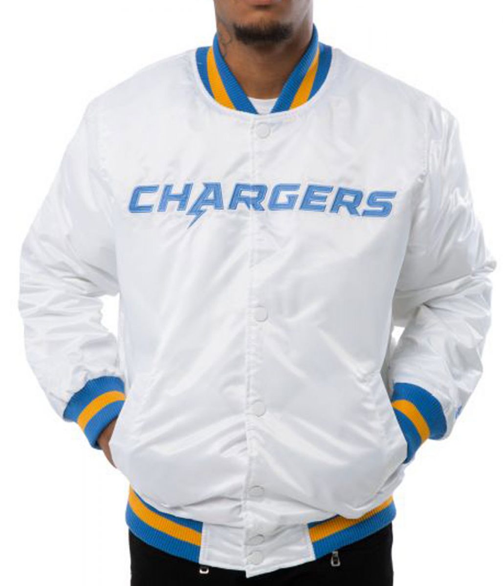 Chargers LA Bomber Blue/White Jacket - Image 2