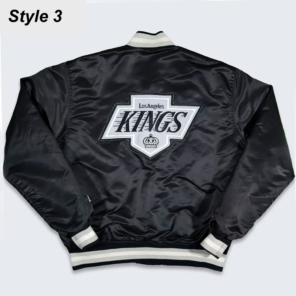 Los Angeles Kings Black Satin Jacket - Image 8