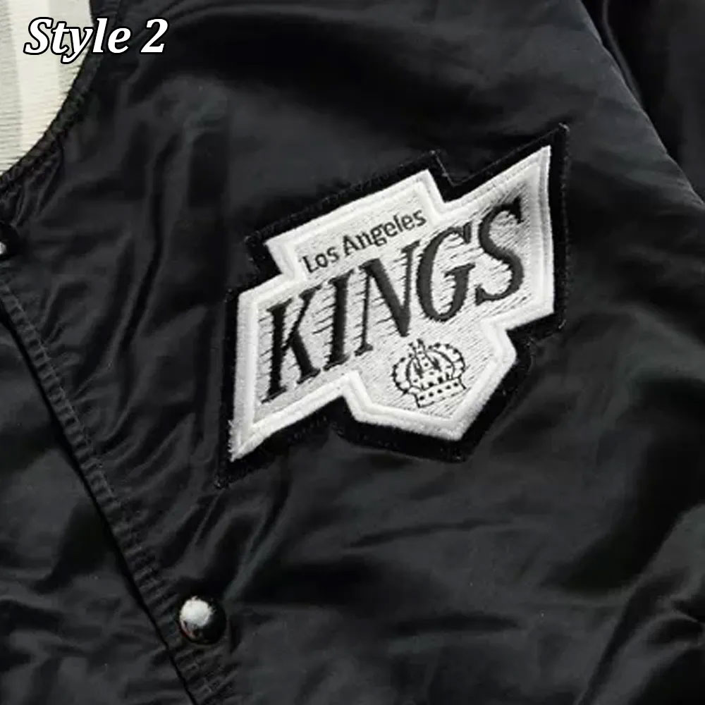 Los Angeles Kings Black Satin Jacket - Image 14