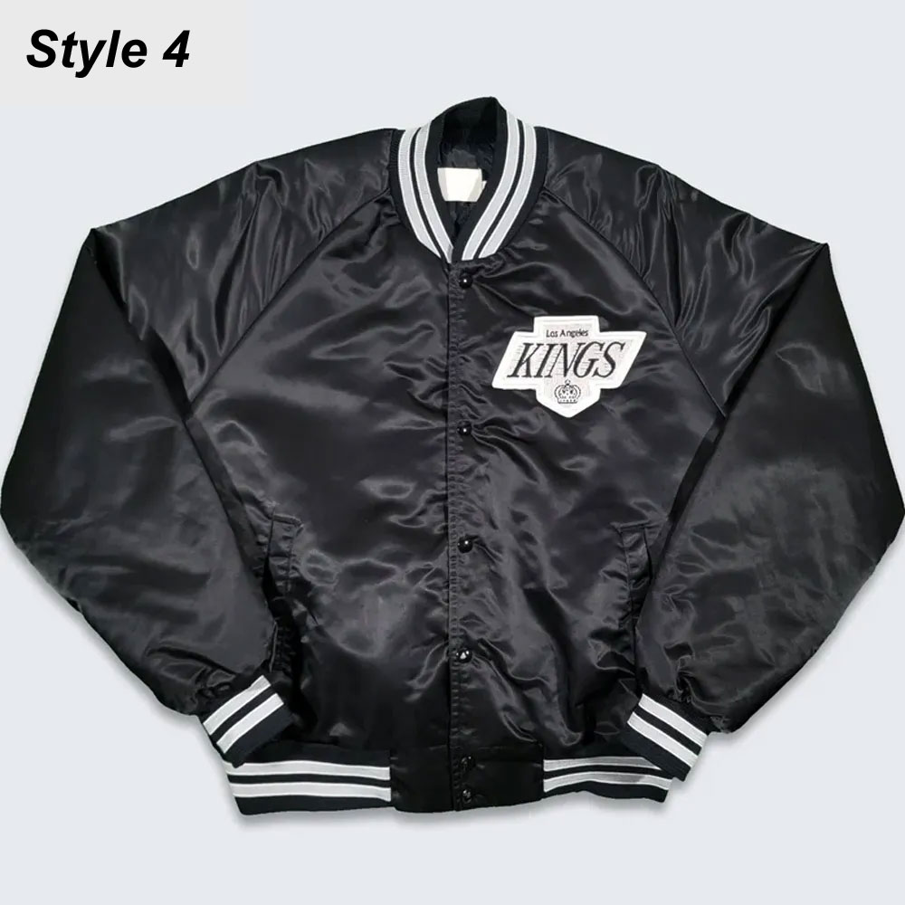 Los Angeles Kings Black Satin Jacket - Image 4