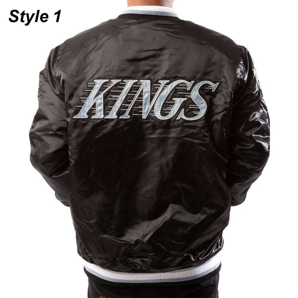 Los Angeles Kings Black Satin Jacket - Image 6