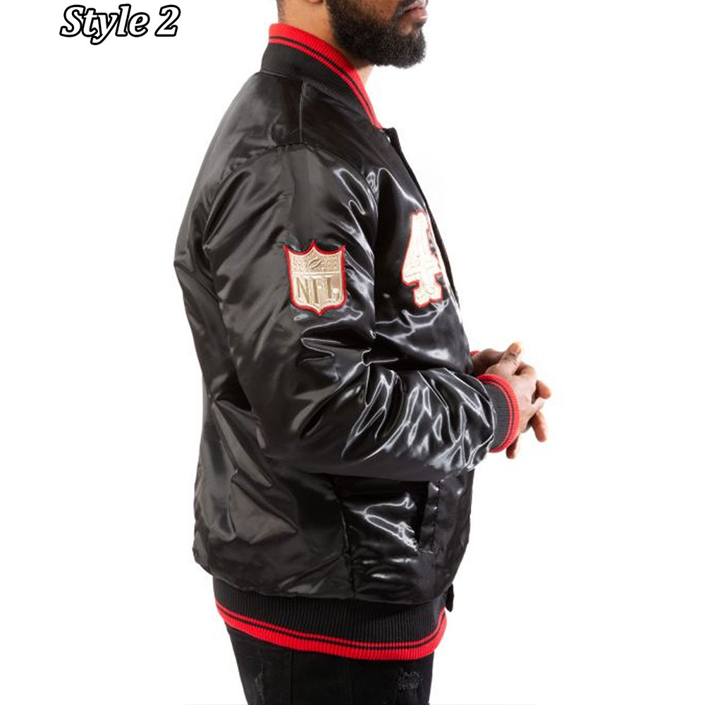 San Francisco 49ers Starter Satin Black Jacket - Image 10
