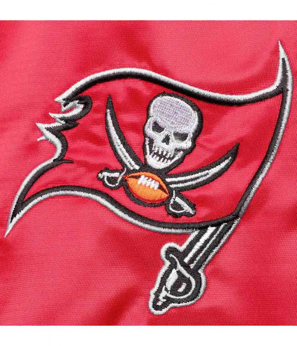 Tampa Bay Buccaneers Red and Black Full-Snap Jacket - Image 5