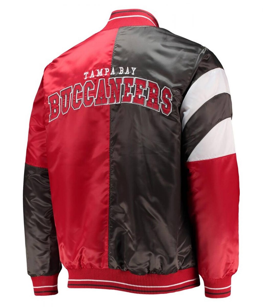 Tampa Bay Buccaneers Red and Black Full-Snap Jacket - Image 2