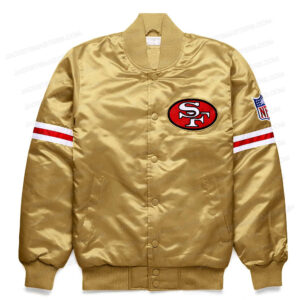 Striped San Francisco 49ers Golden Satin Jacket
