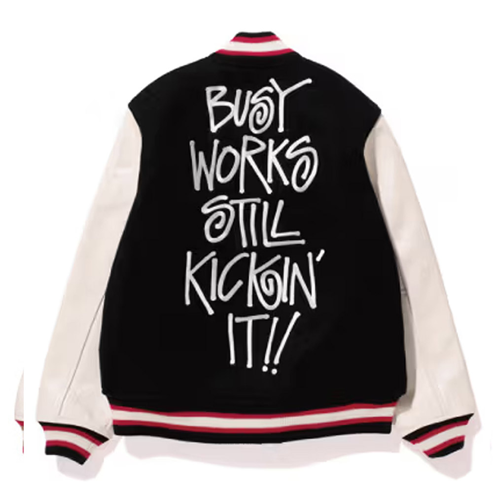 Stussy Bape Varsity Jacket - Image 4