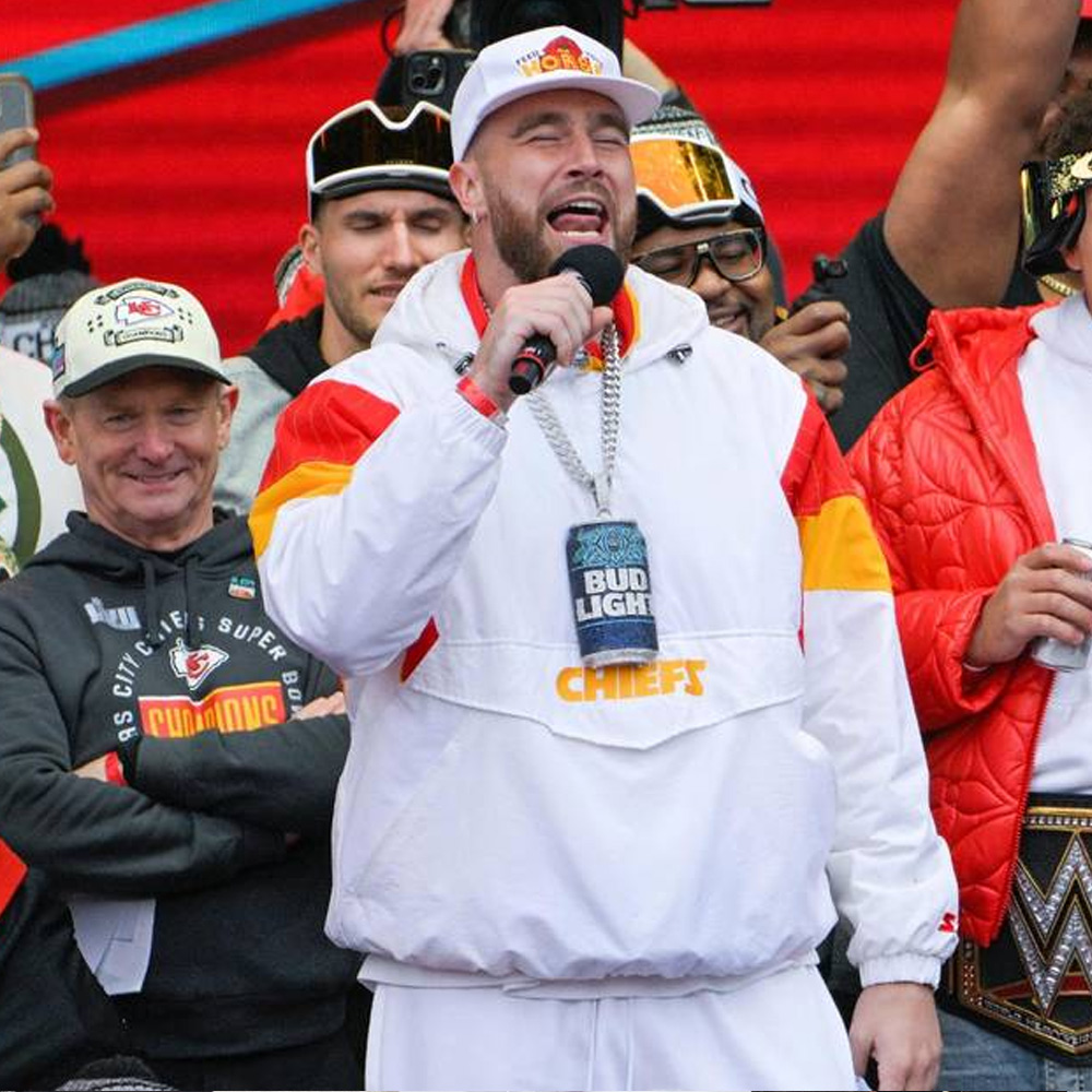 Super Bowl LVII Parade Travis Kelce Pullover Jacket - Image 4