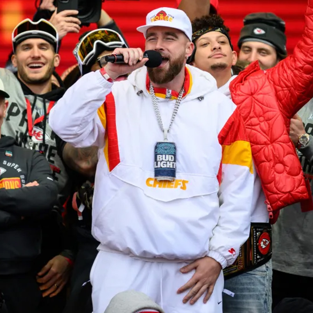 Super Bowl LVII Parade Travis Kelce Pullover Jacket - Image 6