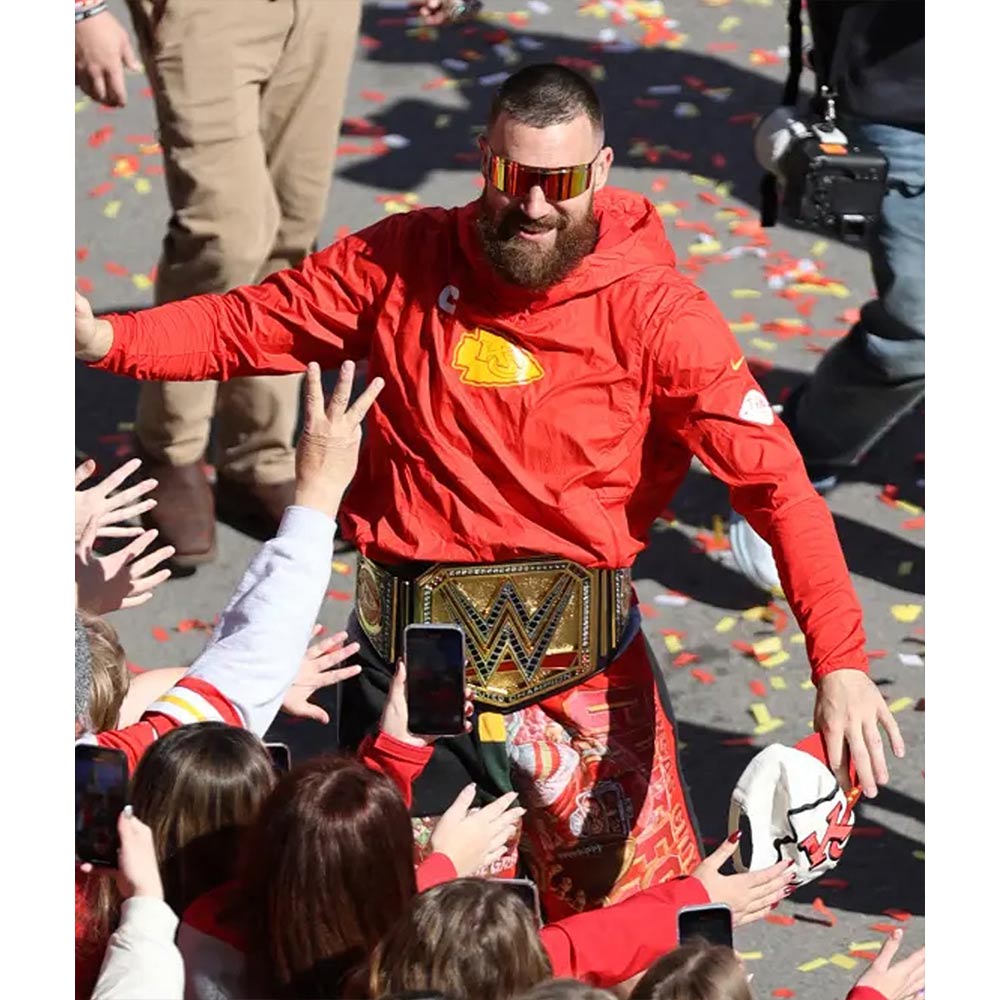 Travis Kelce Super Bowl LVIII Victory Parade Hoodie - Image 7