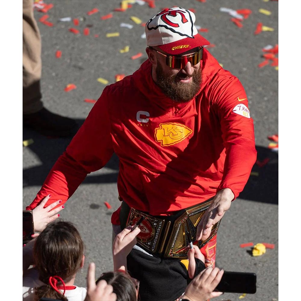 Travis Kelce Super Bowl LVIII Victory Parade Hoodie - Image 8