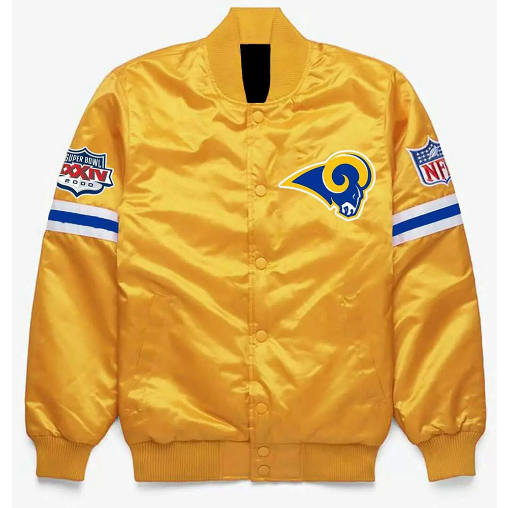 Los Angeles Rams Super Bowl XXXIV Satin Yellow Jacket