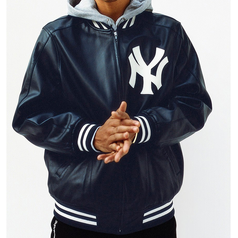 Supreme NY Yankees Varsity Leather Jacket - Image 7