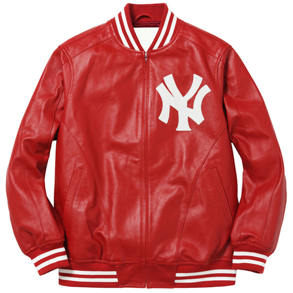 Supreme NY Yankees Varsity Leather Jacket