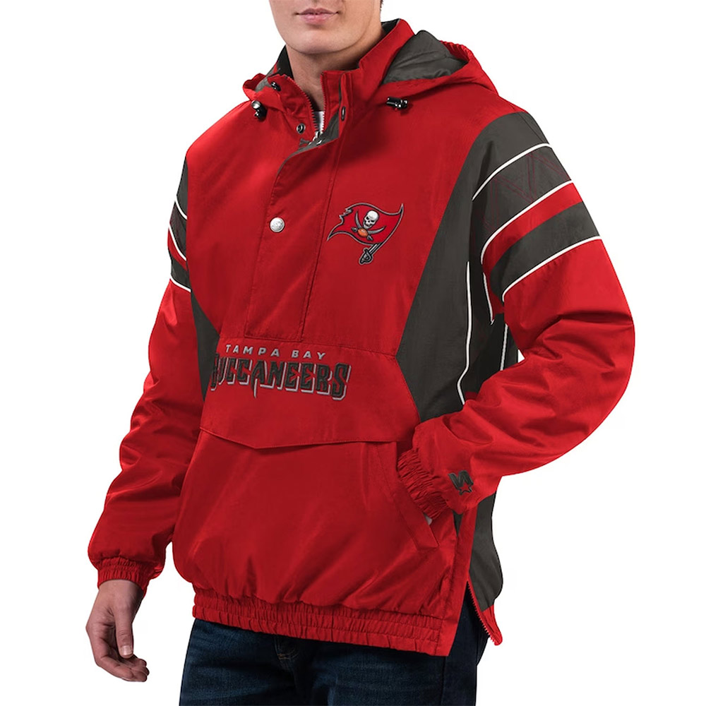 Home Team Tampa Bay Buccaneers Half-Zip Hoodie Jacket