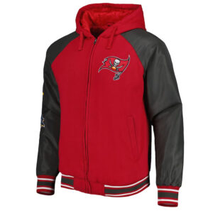 Tampa Bay Buccaneers Defender Red Hoodie Varsity Jacket