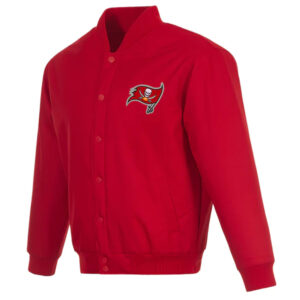 Varsity Tampa Bay Buccaneers Red Poly Twill Jacket