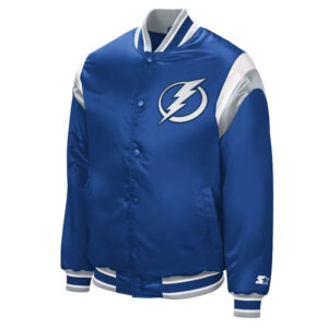 Tampa Bay Lightning Shut Out Royal Varsity Satin Jacket