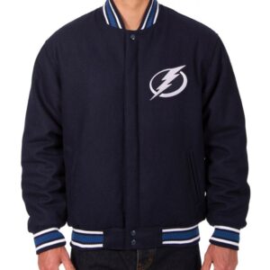 Varsity Tampa Bay Lightning Navy Blue Wool Jacket