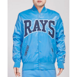 Tampa Bay Rays Crest Emblem University Blue Jacket