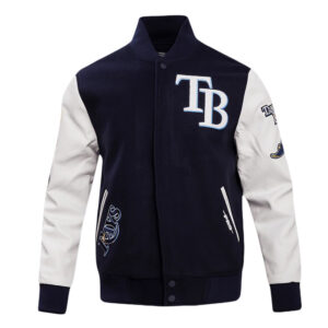 Tampa Bay Rays Varsity Navy & White Jacket