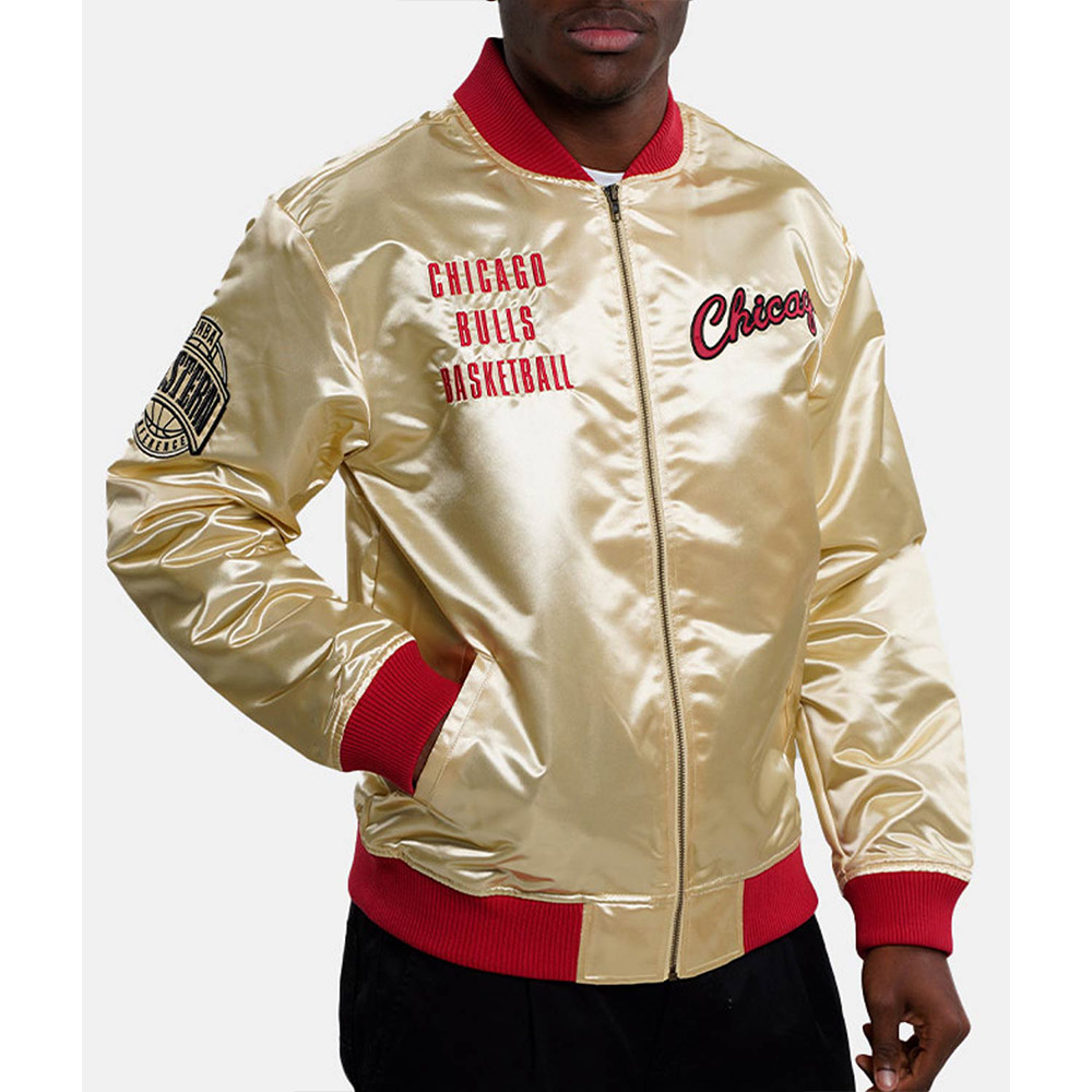 Chicago Bulls Team OG 2.0 Gold Satin Jacket - Image 3