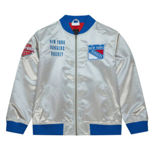 NY Rangers Team OG 2.0 Silver Satin Jacket