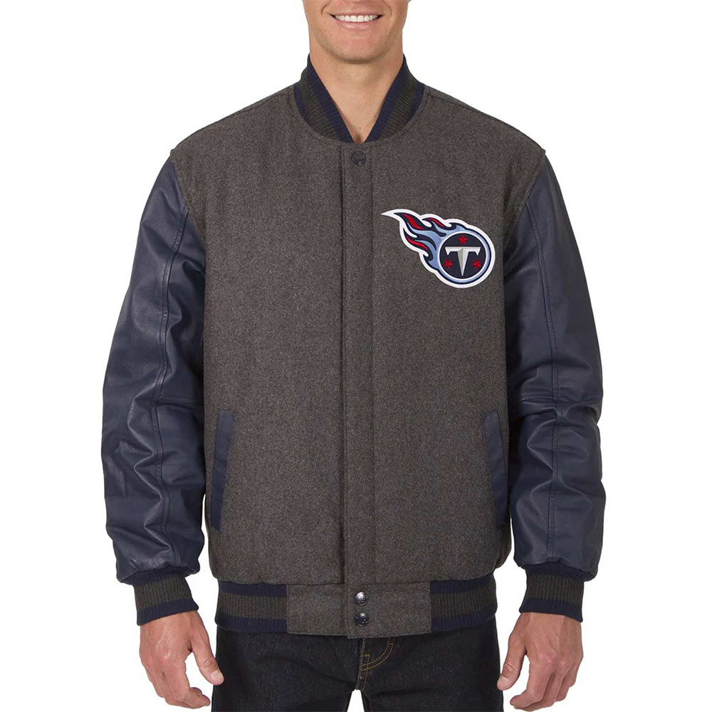 Charcoal/Navy Tennessee Titans Varsity Jacket