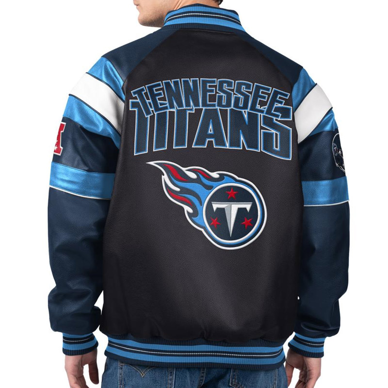Tennessee Titans G-III Faux Varsity Leather Jacket - Image 2