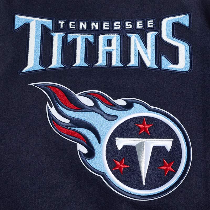 Tennessee Titans Mashup Rib Varsity Wool/Leather Jacket - Image 5