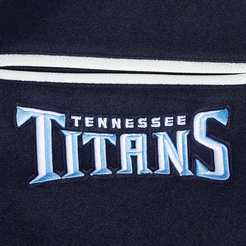 Tennessee Titans Mashup Rib Varsity Wool/Leather Jacket - Image 9