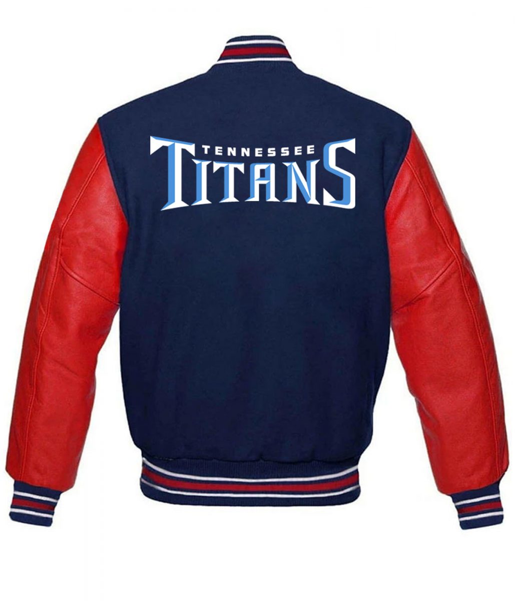 Tennessee Titans Varsity Red and Blue Jacket - Image 2