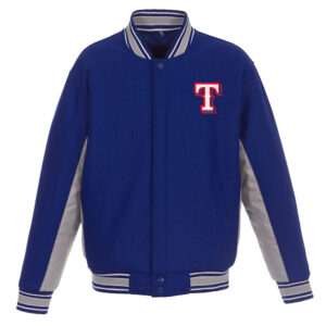 Texas Rangers Accent Varsity Royal Wool Jacket