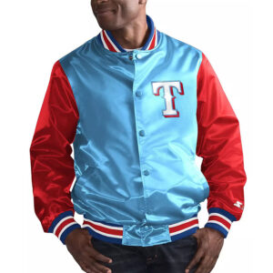 Light Blue/Red Texas Rangers Top Slugger Jacket