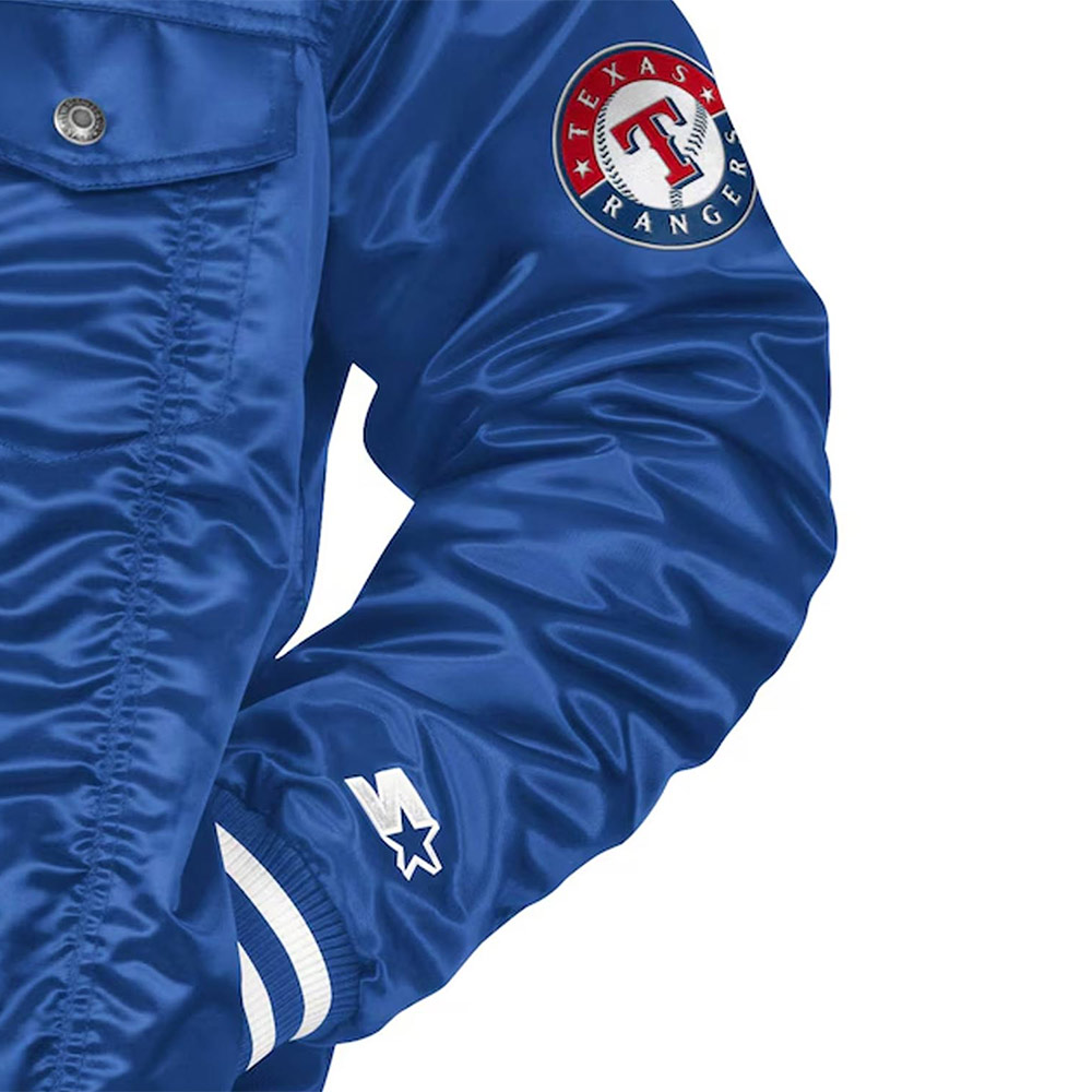 Texas Rangers Royal Silver Tab Trucker Jacket - Image 3