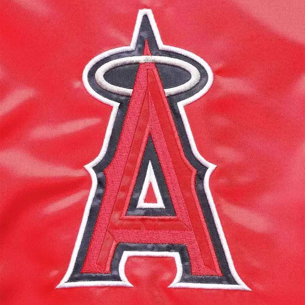 The Captain II LA Angels Red Varsity Satin Jacket - Image 4