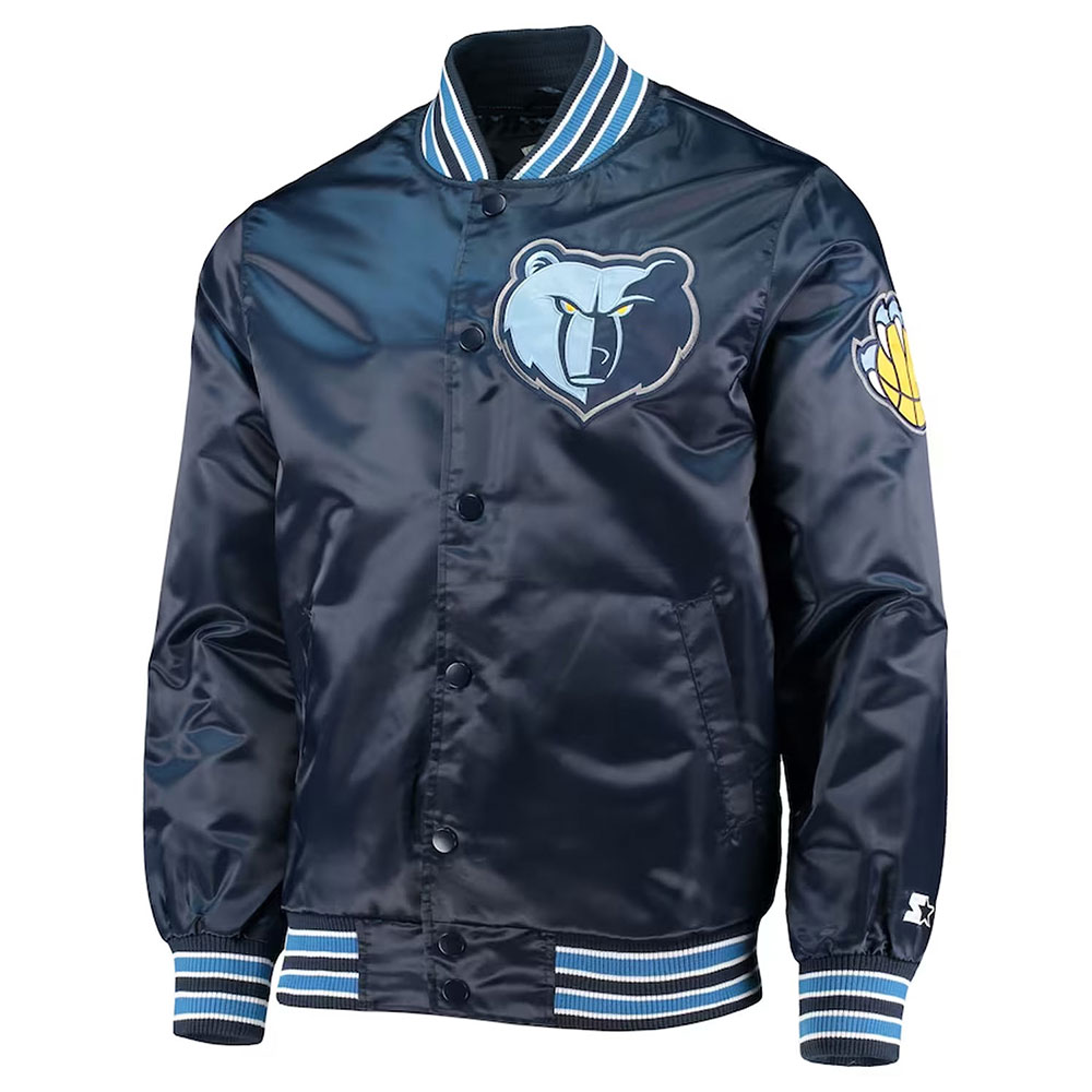 Memphis Grizzlies The Diamond Classic Navy Satin Jacket