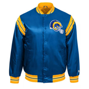 LA Rams The Enforcer Royal Blue Satin Jacket