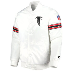 Atlanta Falcons The Power Forward White Satin Jacket