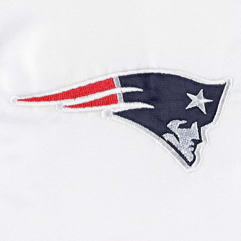 New England Patriots The Power Forward Satin White Jacket - Image 9