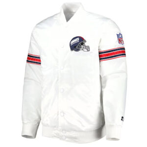 NY Giants The Power Forward White Satin Jacket