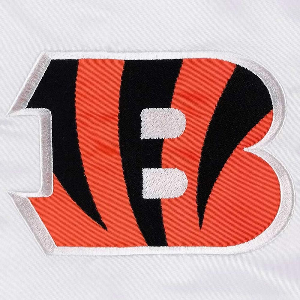 Throwback Warm Up Pitch Cincinnati Bengals Satin Jacket - Image 4
