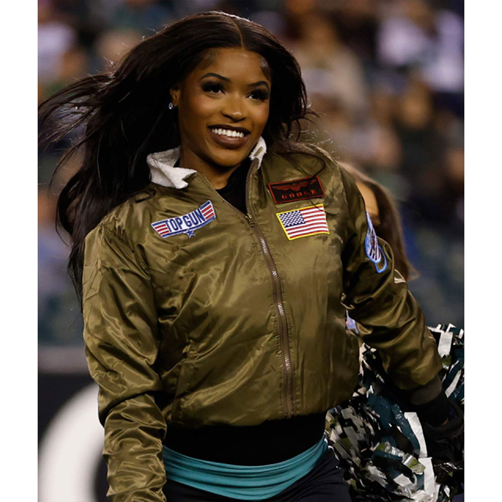 Top Gun Philadelphia Eagles Cheerleaders Jacket - Image 16