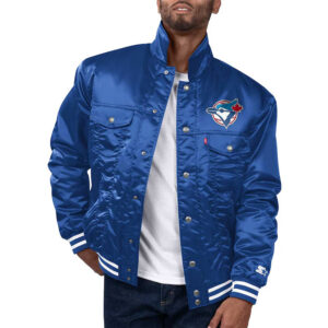 Toronto Blue Jays Royal Tab Trucker Jacket