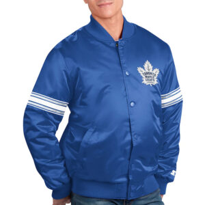 Toronto Maple Leafs Blue Pick & Roll Satin Jacket