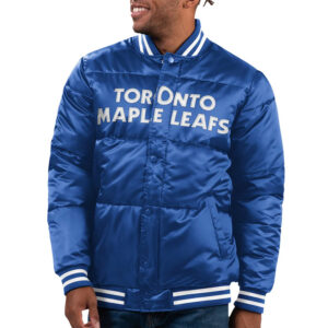 Toronto Maple Leafs Blue Bronx Bubble Jacket