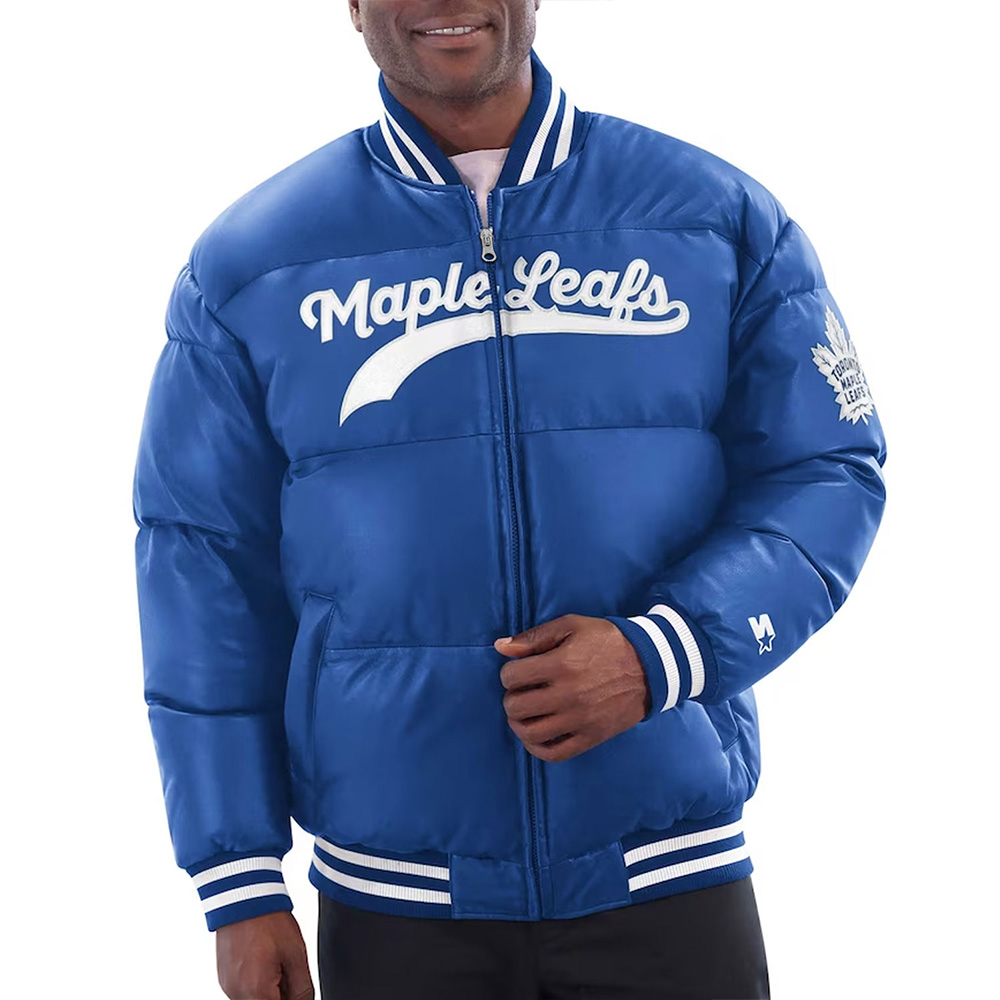 Toronto Maple Leafs Blue Bubble Jacket