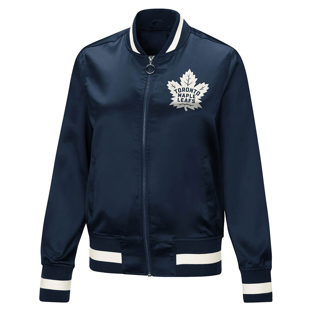G-III 4 Toronto Maple Leafs Blue Satin Jacket