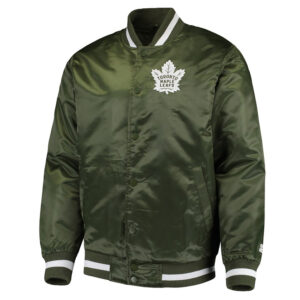 Toronto Maple Leafs Green Satin Jacket
