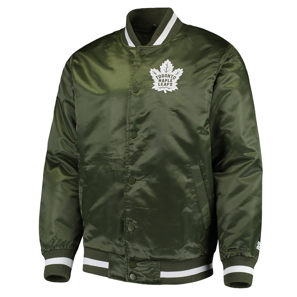 Toronto Maple Leafs Green Satin Jacket